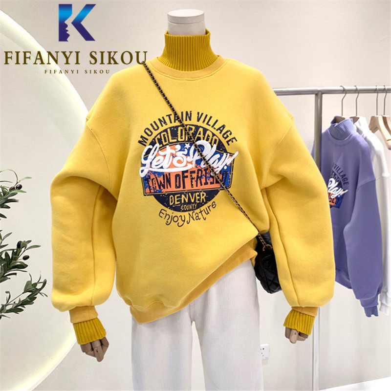 Women's Hoodies Sweatshirts Fashion Print Women Autumn Winter Sweatshirt Thick Warm Turtleneck Long Sleeve Pullovers Female Loose Tops 221201, White
Women's Hoodies Sweatshirts Fashion Print Women Autumn Winter Sweatshirt Thick Warm Turtleneck Long Sleeve Pullovers Female Loose Tops 221201, White