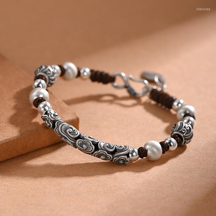 Strand NY National Tide Retro Auspicious Cloud Pattern Beaded Bracelet Men's Trend Hand-woven Niche Design Sense Bracelets Y2k
Strand NY National Tide Retro Auspicious Cloud Pattern Beaded Bracelet Men's Trend Hand-woven Niche Design Sense Bracelets Y2k