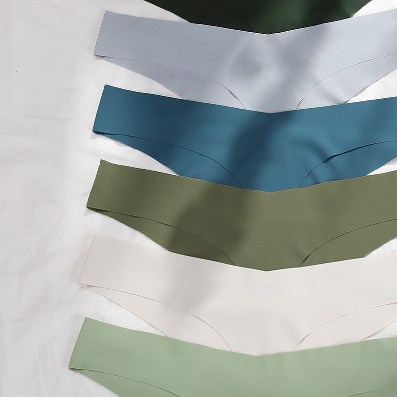 Women's Panties 6 Pcs Sexy Seamless Thong Panties Set Female Low Waist Cotton Crotch Sports Gstring Underwear Solid Color 221202