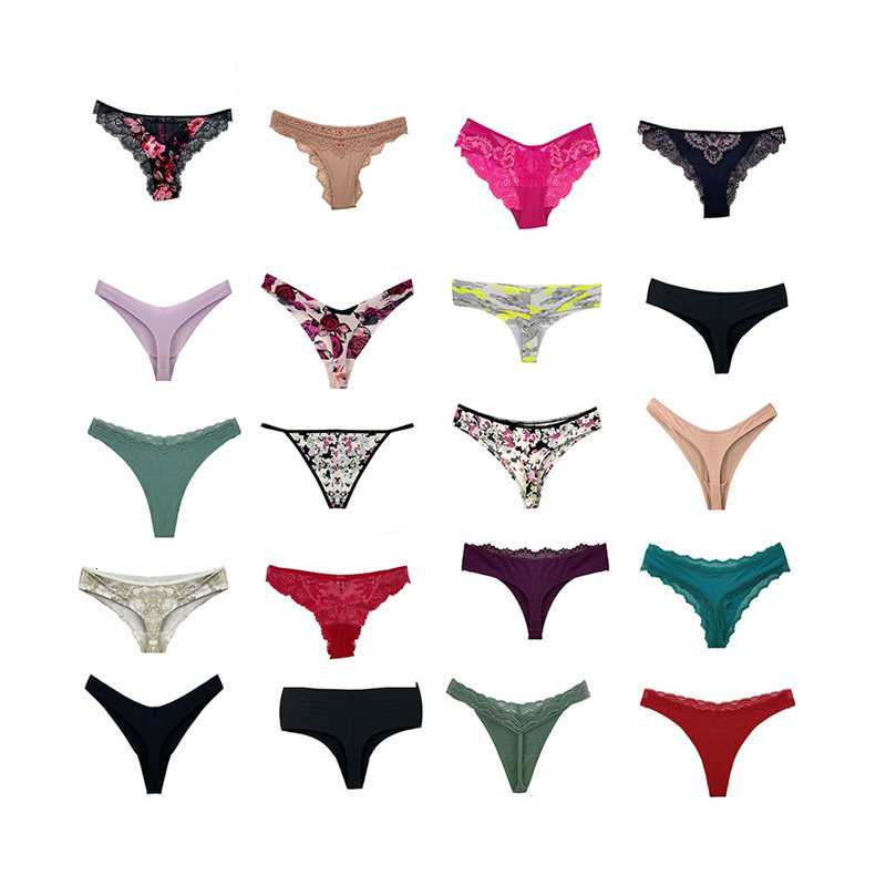 Women's Panties 1020Pcs Women Thongs Set Random Variety of Thongs and GString Women Panties Female Thong T Back Women Underwear 221202