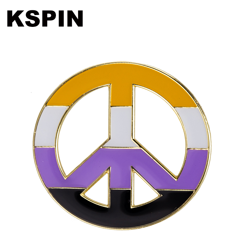Nonbinary Flag Lapel Pin Flag badge Brooch Pins Badges 10Pcs a Lot