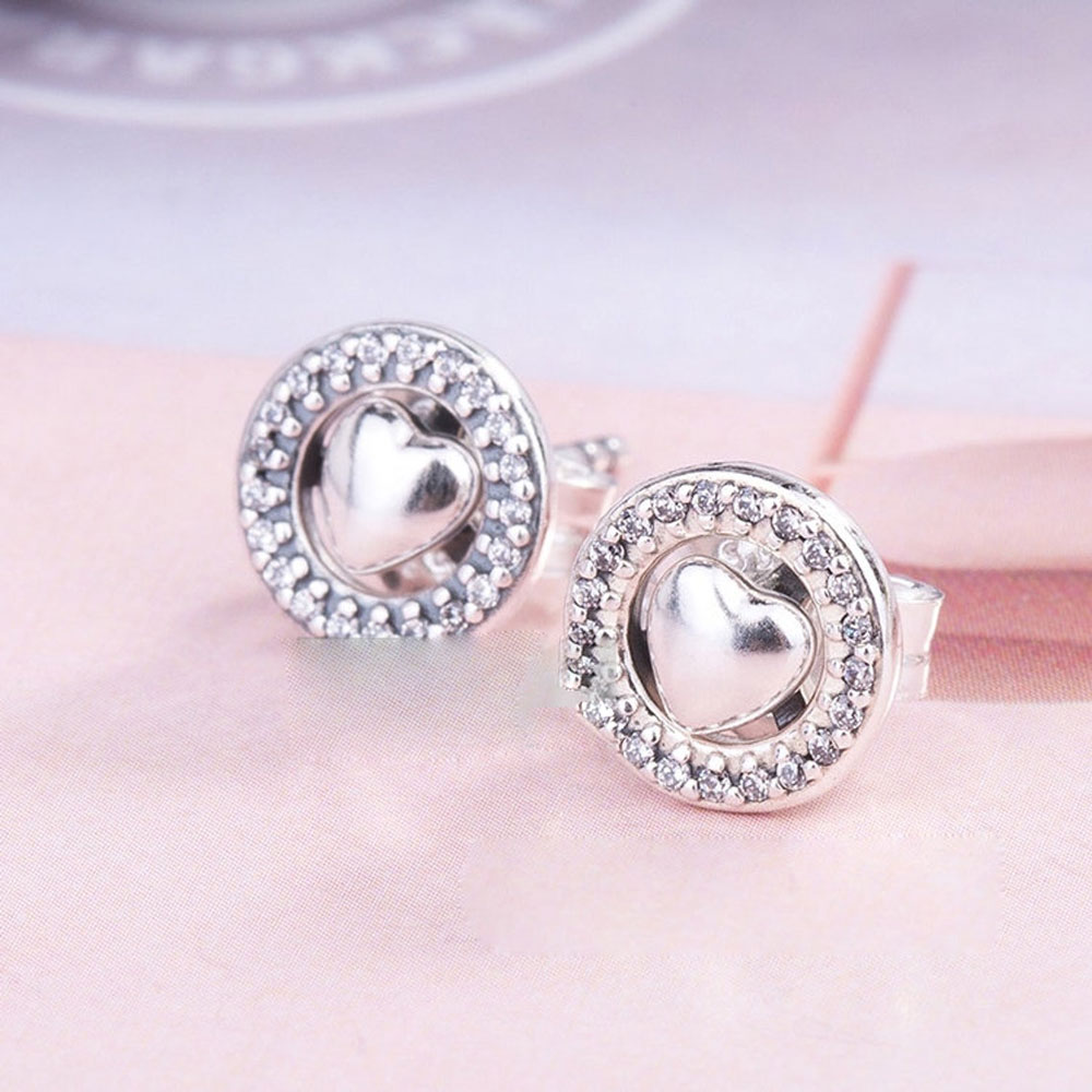 925 Sterling Silver Forever Hearts Stud Earrings Fits European Pandora Style Jewelry Fashion Earrings
925 Sterling Silver Forever Hearts Stud Earrings Fits European Pandora Style Jewelry Fashion Earrings