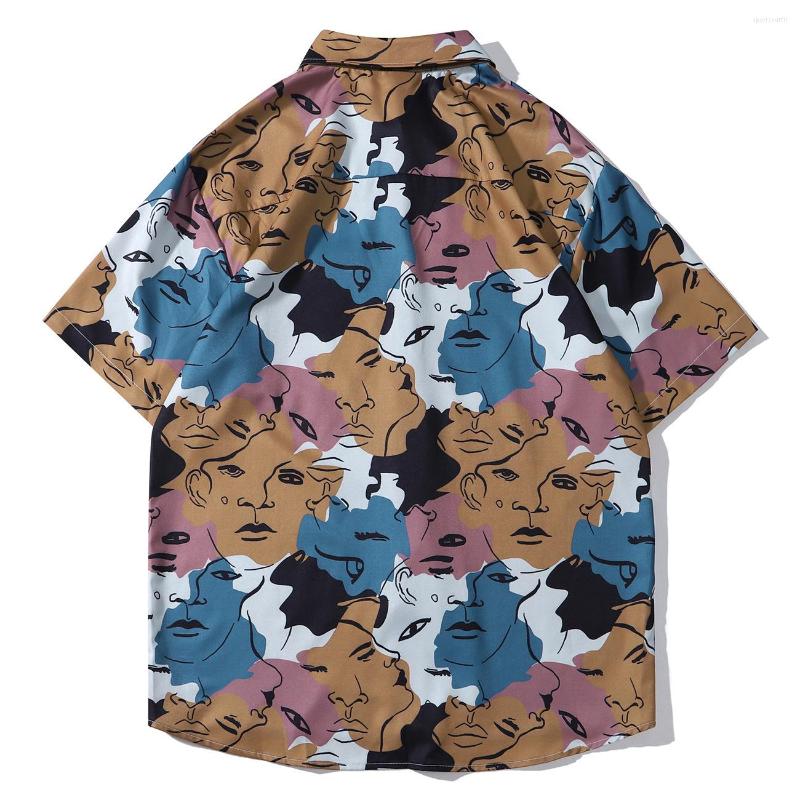 Men' Casual Shirts Summer 2022 Hip Hop Men Women Overlapping Faces Print Harajuku Oversized Short Sleeve Shirt Streetwear Cotton Loose Tops, Blue
Men' Casual Shirts Summer 2022 Hip Hop Men Women Overlapping Faces Print Harajuku Oversized Short Sleeve Shirt Streetwear Cotton Loose Tops, Blue