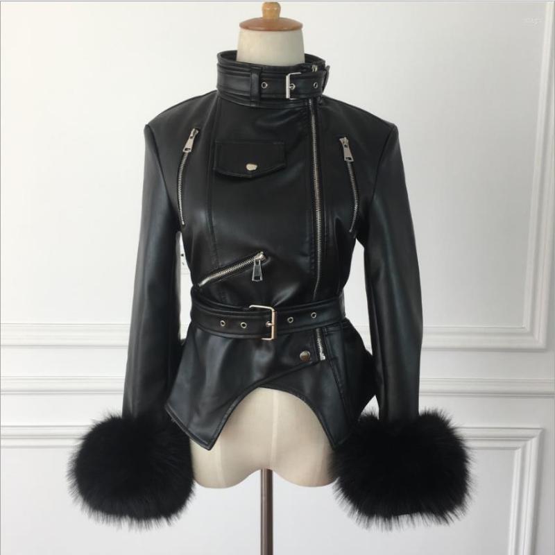 Women's Leather PU Zipper Sleeve Stitching Fur Jacket 2023 Autumn Female Motorcycle Short Paragraph Slim Wq1162, Black
Women's Leather PU Zipper Sleeve Stitching Fur Jacket 2023 Autumn Female Motorcycle Short Paragraph Slim Wq1162, Black