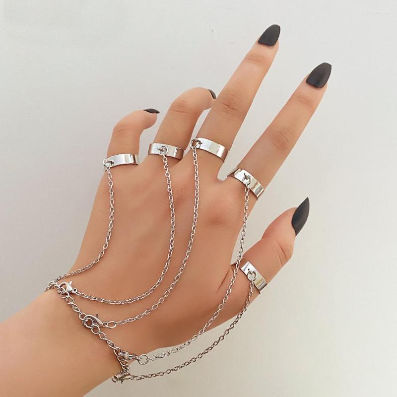 Wedding Rings Hiphop Punk Silver Color Long Tassel Chain For Women Men Fashion Metal Adjustable Open Finger Set Gift Jewelry
Wedding Rings Hiphop Punk Silver Color Long Tassel Chain For Women Men Fashion Metal Adjustable Open Finger Set Gift Jewelry