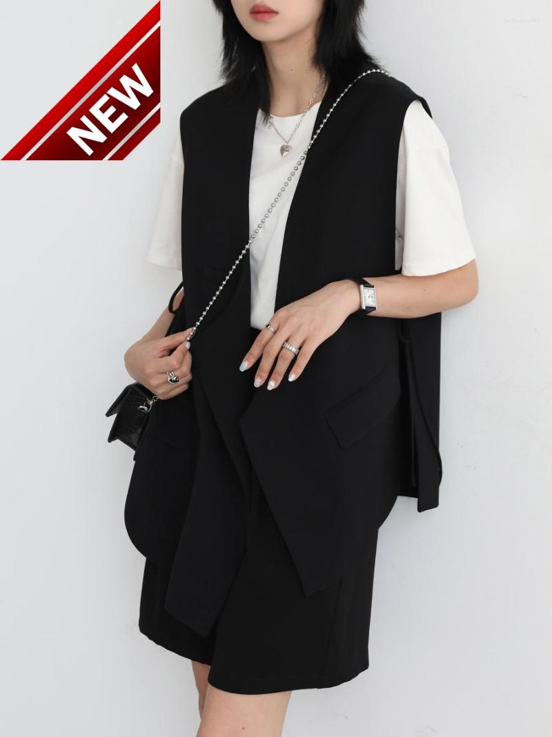 Women' Vests Asymmetrical Women' Vest Loose Lace-up Sleeveless Suit Coat Outerwear Office Lady Female Jackets Spring Summer 2023, Black
Women' Vests Asymmetrical Women' Vest Loose Lace-up Sleeveless Suit Coat Outerwear Office Lady Female Jackets Spring Summer 2023, Black