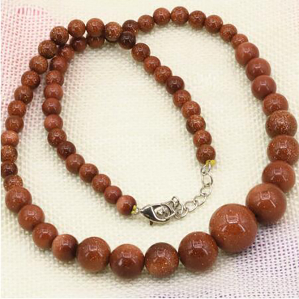 6-14mm tower necklace women stone gold-color sandstone round beads choker jewelry 18inch
6-14mm tower necklace women stone gold-color sandstone round beads choker jewelry 18inch