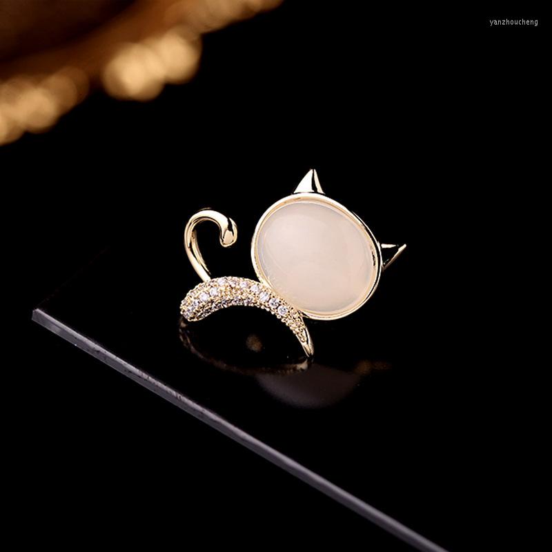 Brooches Cute Kitten Delicate Opal Brooch Pin Personality Crystals Collar Button Shirt Suits Accessories Women Gifts
Brooches Cute Kitten Delicate Opal Brooch Pin Personality Crystals Collar Button Shirt Suits Accessories Women Gifts