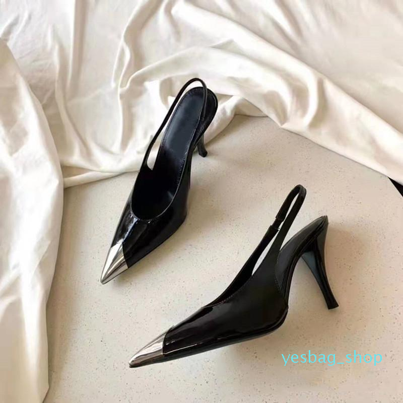 Women Dress Shoes High Heels Sandals Lady Leather Shoes Luxury Designer Metal Pointed Toes 021, Black fabric
Women Dress Shoes High Heels Sandals Lady Leather Shoes Luxury Designer Metal Pointed Toes 021, Black fabric