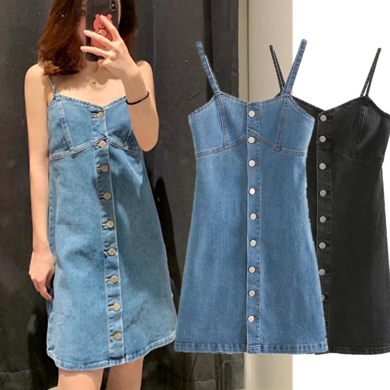 Casual Dresses Jenny&Dave Mini Dress Vestidos Summer Women Ins Fashion Blogger Vintage Single Breasted Denim De Fiesta Noche, Black
Casual Dresses Jenny&Dave Mini Dress Vestidos Summer Women Ins Fashion Blogger Vintage Single Breasted Denim De Fiesta Noche, Black