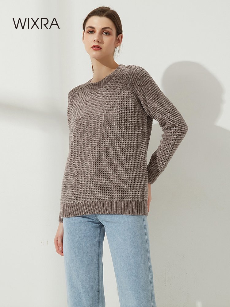 Women's Sweaters Wixra Thick Sweater Women Knitted Ribbed Pullover Long Sleeve Casual O Neck Jumpers Chenille Clothing Autumn Winter 221201, Gray green
Women's Sweaters Wixra Thick Sweater Women Knitted Ribbed Pullover Long Sleeve Casual O Neck Jumpers Chenille Clothing Autumn Winter 221201, Gray green