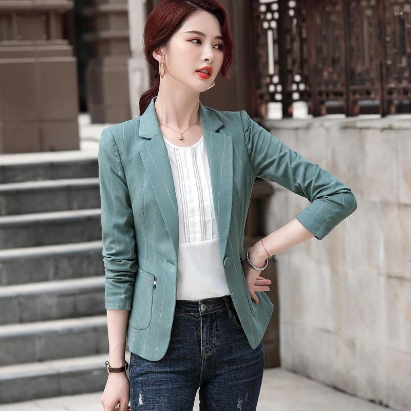 Women' Suits 4 Colors Striped Slim Green Women Blazer Autumn One Button Female Suit Jacket Full Sleeve Pocket Outwear Blaser Femme -4XL, Black
Women' Suits 4 Colors Striped Slim Green Women Blazer Autumn One Button Female Suit Jacket Full Sleeve Pocket Outwear Blaser Femme -4XL, Black