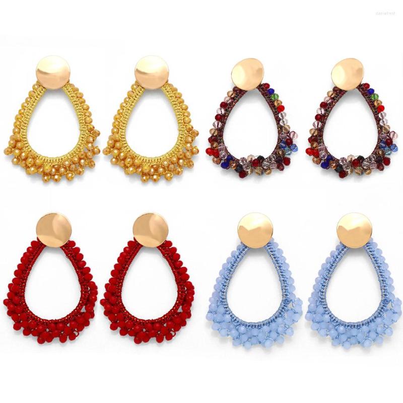 Dangle Earrings FLOLA Bohemian Handmade Glass Beads Teardrop For Women Crystal Drop Boho Jewelry Kralen Oorbellen Ersa199
Dangle Earrings FLOLA Bohemian Handmade Glass Beads Teardrop For Women Crystal Drop Boho Jewelry Kralen Oorbellen Ersa199