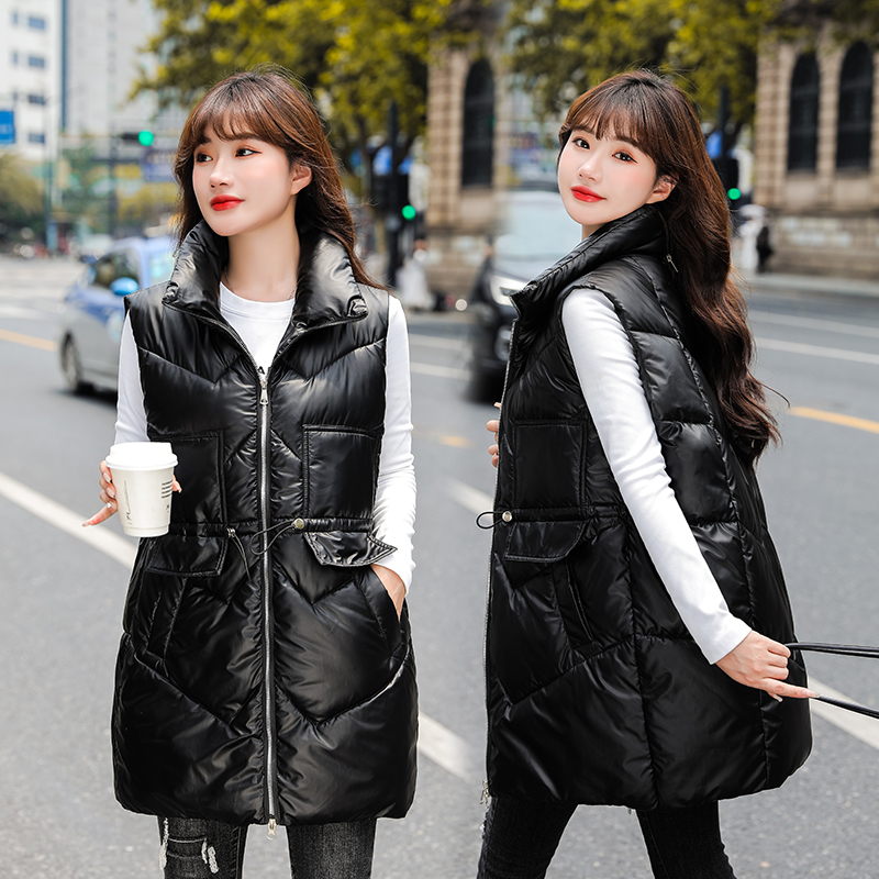 Women's Vests Design Women Winter Vest Shiny Bright Fabric Fashion Female Long Waistcoat Sleeveless Padded Jacket Coat 221202, Khaki
Women's Vests Design Women Winter Vest Shiny Bright Fabric Fashion Female Long Waistcoat Sleeveless Padded Jacket Coat 221202, Khaki