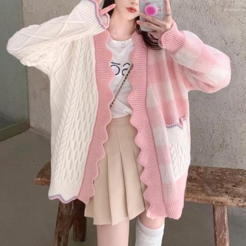 Women' Knits Winter Warm Casual Knitted Cardigan Women Korean Elegant Sweater Coat Plaid Patchwork Female Designer Knitwear 2022, Sky blue
Women' Knits Winter Warm Casual Knitted Cardigan Women Korean Elegant Sweater Coat Plaid Patchwork Female Designer Knitwear 2022, Sky blue