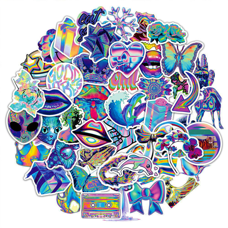 50PCS/pack Hologram Sticker Laser Theme Vinyl Stickers Book Laptop Guitar Motorcycle Luggage Skateboard DIY Decorative Decal, Multi colors
50PCS/pack Hologram Sticker Laser Theme Vinyl Stickers Book Laptop Guitar Motorcycle Luggage Skateboard DIY Decorative Decal, Multi colors