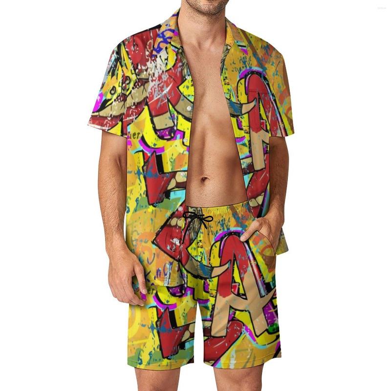 Men's Tracksuits Abstract Letters Beachwear Men Sets Insane Graffiti Print Casual Shirt Set Summer Shorts Two-piece Aesthetic Suit Plus Size, Style-7
Men's Tracksuits Abstract Letters Beachwear Men Sets Insane Graffiti Print Casual Shirt Set Summer Shorts Two-piece Aesthetic Suit Plus Size, Style-7