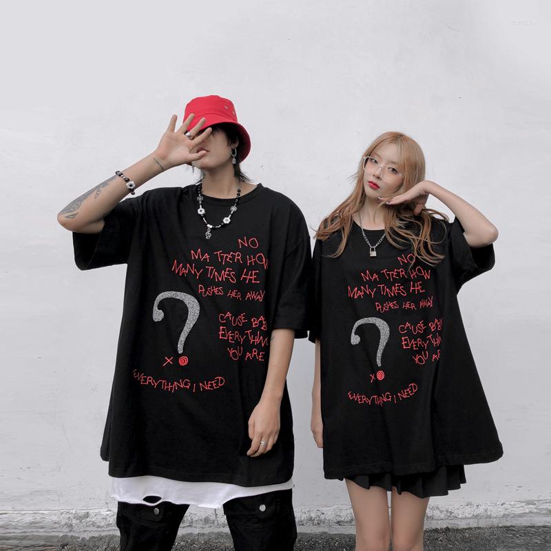 Men's T Shirts GTDOM High Street Graffiti Letterprint Question Mark Foam Word Short Sleeve T-shirt Men And Women Hip-hop INS Trend BF Dark, Black
Men's T Shirts GTDOM High Street Graffiti Letterprint Question Mark Foam Word Short Sleeve T-shirt Men And Women Hip-hop INS Trend BF Dark, Black