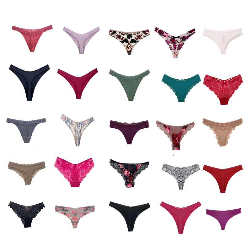 Women's Panties 1020Pcs Women Thongs Set Random Variety of Thongs and GString Women Panties Female Thong T Back Women Underwear 221202