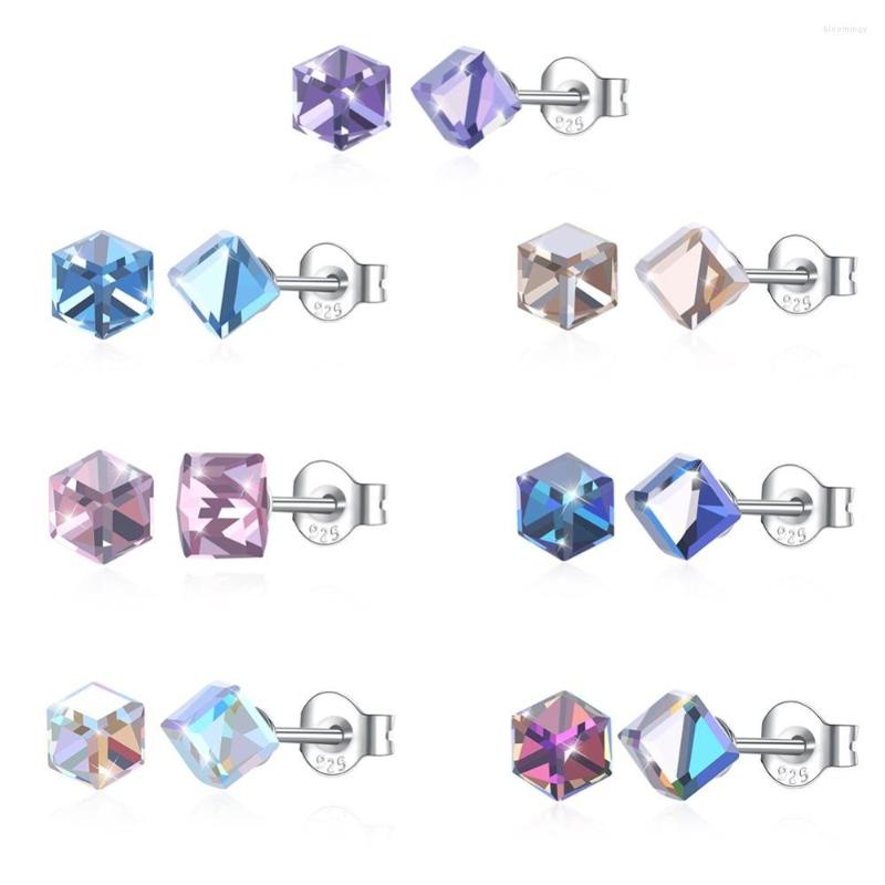 Stud Earrings 925 Sterling Silver For Women Cute Cube Crystal Party Fine Jewelry S925 Lady Ears Wears
Stud Earrings 925 Sterling Silver For Women Cute Cube Crystal Party Fine Jewelry S925 Lady Ears Wears