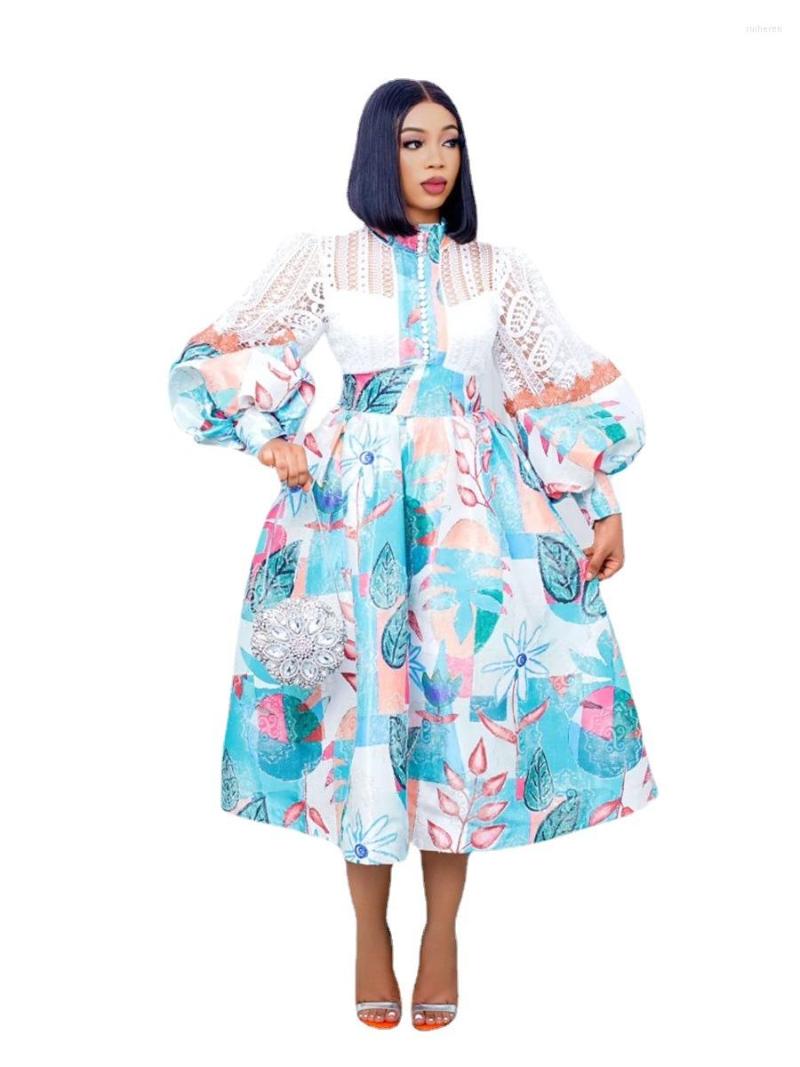 Ethnic Clothing Elegent African Dresses For Women Spring Autumn Long Sleeve Printing Polyester Knee-length Dress Clothes
Ethnic Clothing Elegent African Dresses For Women Spring Autumn Long Sleeve Printing Polyester Knee-length Dress Clothes