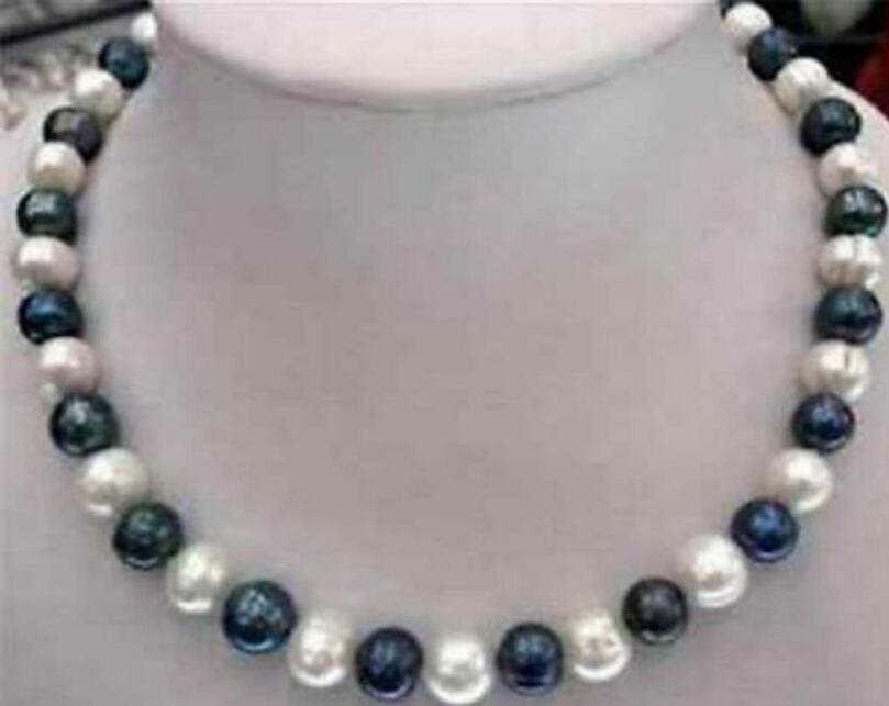 NATURAL 7-8mm Black White Cultured Pearl Fashion Necklaces 18"
NATURAL 7-8mm Black White Cultured Pearl Fashion Necklaces 18"