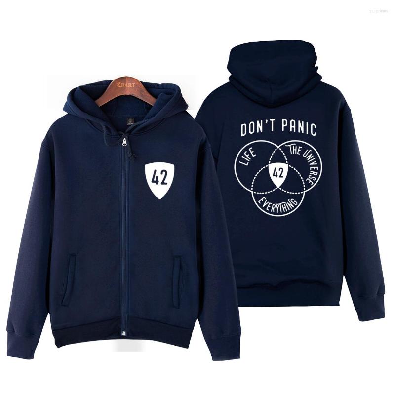 Men's Hoodies Boys Man Full Zip Fleece Hoodie Do Not Panic 42 Life Everything The Universe XXS 4XL Couple Clothes ZIIART, Gray 
Men's Hoodies Boys Man Full Zip Fleece Hoodie Do Not Panic 42 Life Everything The Universe XXS 4XL Couple Clothes ZIIART, Gray