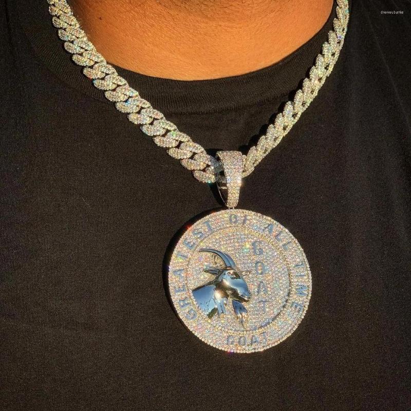 Chains Bling Iced Out Full Diamond Rock Punk Jewelry Micro Paved Big Heavy Cuban Chain Hip Hop Men's Goat Shape Round Pendant Necklace
Chains Bling Iced Out Full Diamond Rock Punk Jewelry Micro Paved Big Heavy Cuban Chain Hip Hop Men's Goat Shape Round Pendant Necklace