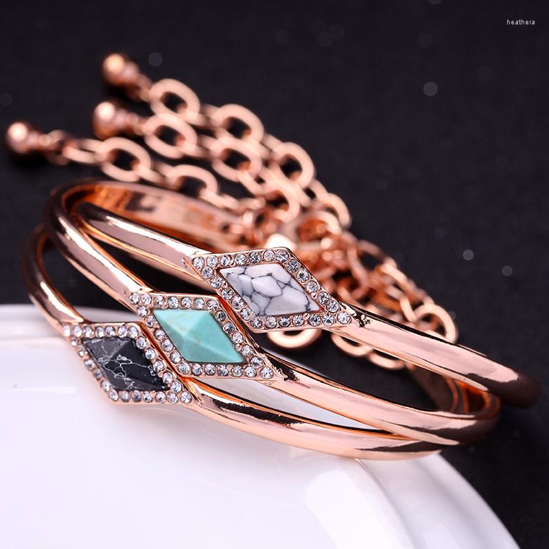 Bangle MOPAI Imitation Marble Pattern Geometric Synthetic Stone Bangles For Women Delicate Crystal Rose Gold Color Alloy Cuff Bracelets
Bangle MOPAI Imitation Marble Pattern Geometric Synthetic Stone Bangles For Women Delicate Crystal Rose Gold Color Alloy Cuff Bracelets