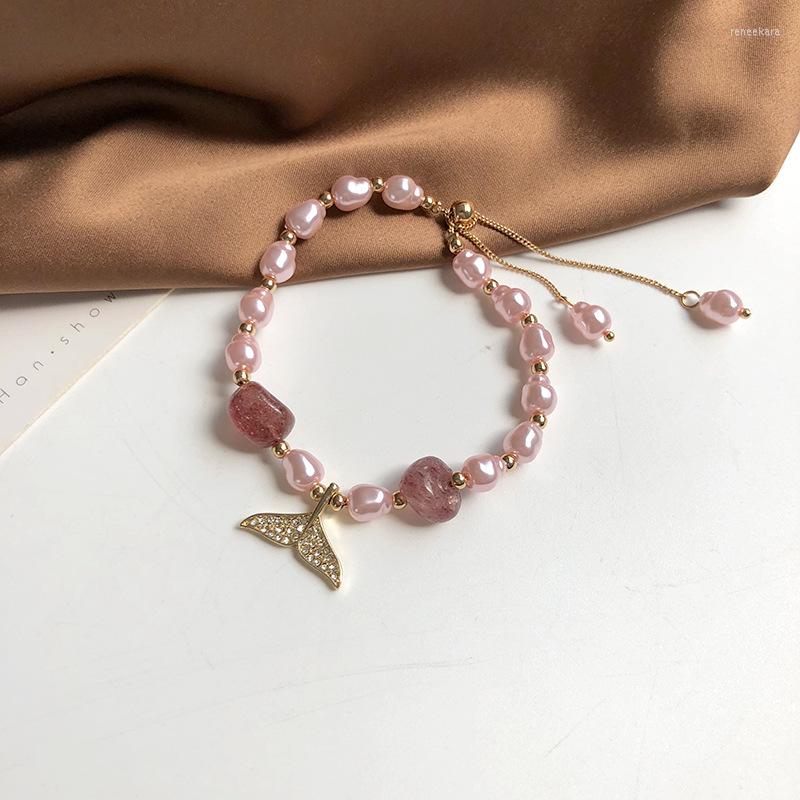 Strand French Sweet Girl Romantic Pink Irregular Imitation Pearl Bracelet Fashion Women's Rhinestones Fishtail Jewelry Accessories
Strand French Sweet Girl Romantic Pink Irregular Imitation Pearl Bracelet Fashion Women's Rhinestones Fishtail Jewelry Accessories