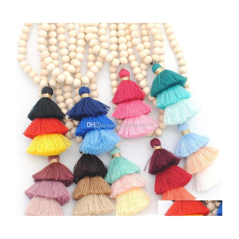 Pendant Necklaces Tassel Necklace For Women Natural Ivory White Wood Beaded 3 Layered Cotton Tassels Long Boho Jewelry Drop Delivery Dhc87
Pendant Necklaces Tassel Necklace For Women Natural Ivory White Wood Beaded 3 Layered Cotton Tassels Long Boho Jewelry Drop Delivery Dhc87
