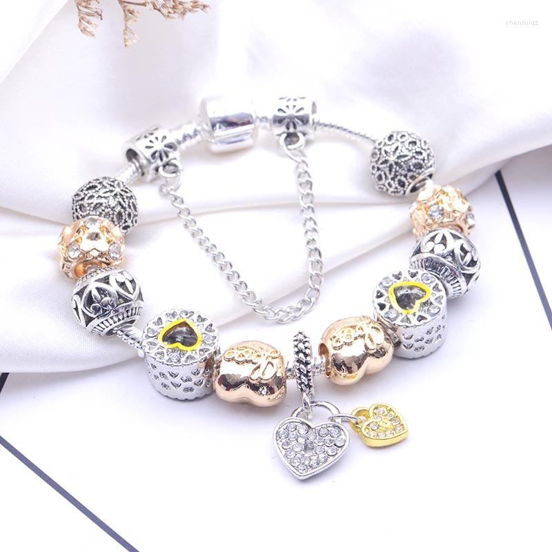 Strand -style Love Pendant Zircon Bright Heart Lock DIY Personalise Bracelet Simple Korean
Strand -style Love Pendant Zircon Bright Heart Lock DIY Personalise Bracelet Simple Korean