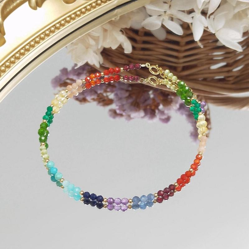 Anklets Lii Ji American 14K Gold Filled Multi Stone 3-4mm Sparkling Beaded Anklet 24 3cm Rainbow Jewelry For Women Girls
Anklets Lii Ji American 14K Gold Filled Multi Stone 3-4mm Sparkling Beaded Anklet 24 3cm Rainbow Jewelry For Women Girls
