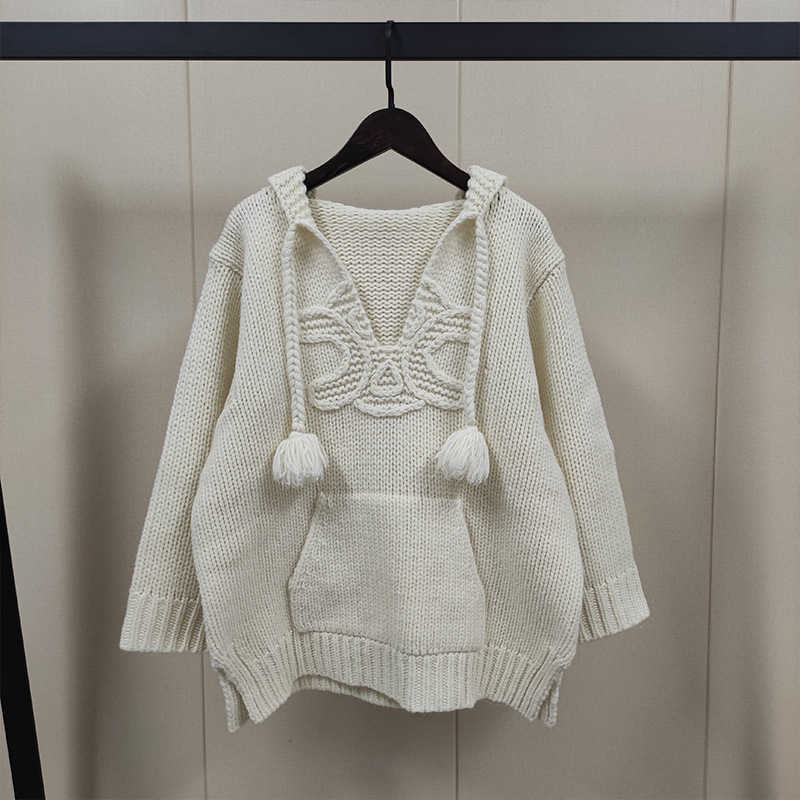 Women's Jacket Sweater Coat Cell 22FW Celebrity Autumn and Winter Wool Hooded Temperament Commuter Loose Knitted Hook Pattern V-neck Sweate, Ivory
Women's Jacket Sweater Coat Cell 22FW Celebrity Autumn and Winter Wool Hooded Temperament Commuter Loose Knitted Hook Pattern V-neck Sweate, Ivory