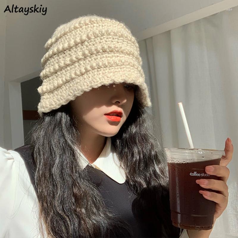 Berets Bucket Hats Women Solid Knitted Casual All-match Four Seasons Designer Sun Protection Chic Schoolgirls Street Japanese Style Ins, Black
Berets Bucket Hats Women Solid Knitted Casual All-match Four Seasons Designer Sun Protection Chic Schoolgirls Street Japanese Style Ins, Black