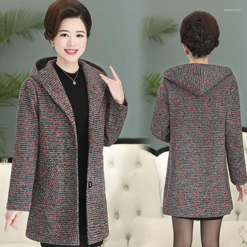 Women's Wool Middle-Aged Women Coat Autumn Winter Woolen Jacket Blend Jackets Coats Female Long Knitting Casual Fashion Outerwear, Red
Women's Wool Middle-Aged Women Coat Autumn Winter Woolen Jacket Blend Jackets Coats Female Long Knitting Casual Fashion Outerwear, Red