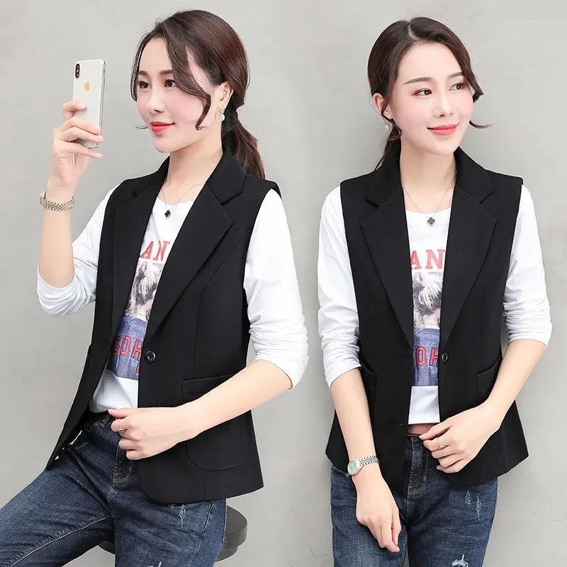 Women's Vests Fashion Suit Vest 2022Women Waistcoat Spring Autumn Casual Coats Jacket Business Attire Sleeveless Women's Blazer, Black2
Women's Vests Fashion Suit Vest 2022Women Waistcoat Spring Autumn Casual Coats Jacket Business Attire Sleeveless Women's Blazer, Black2