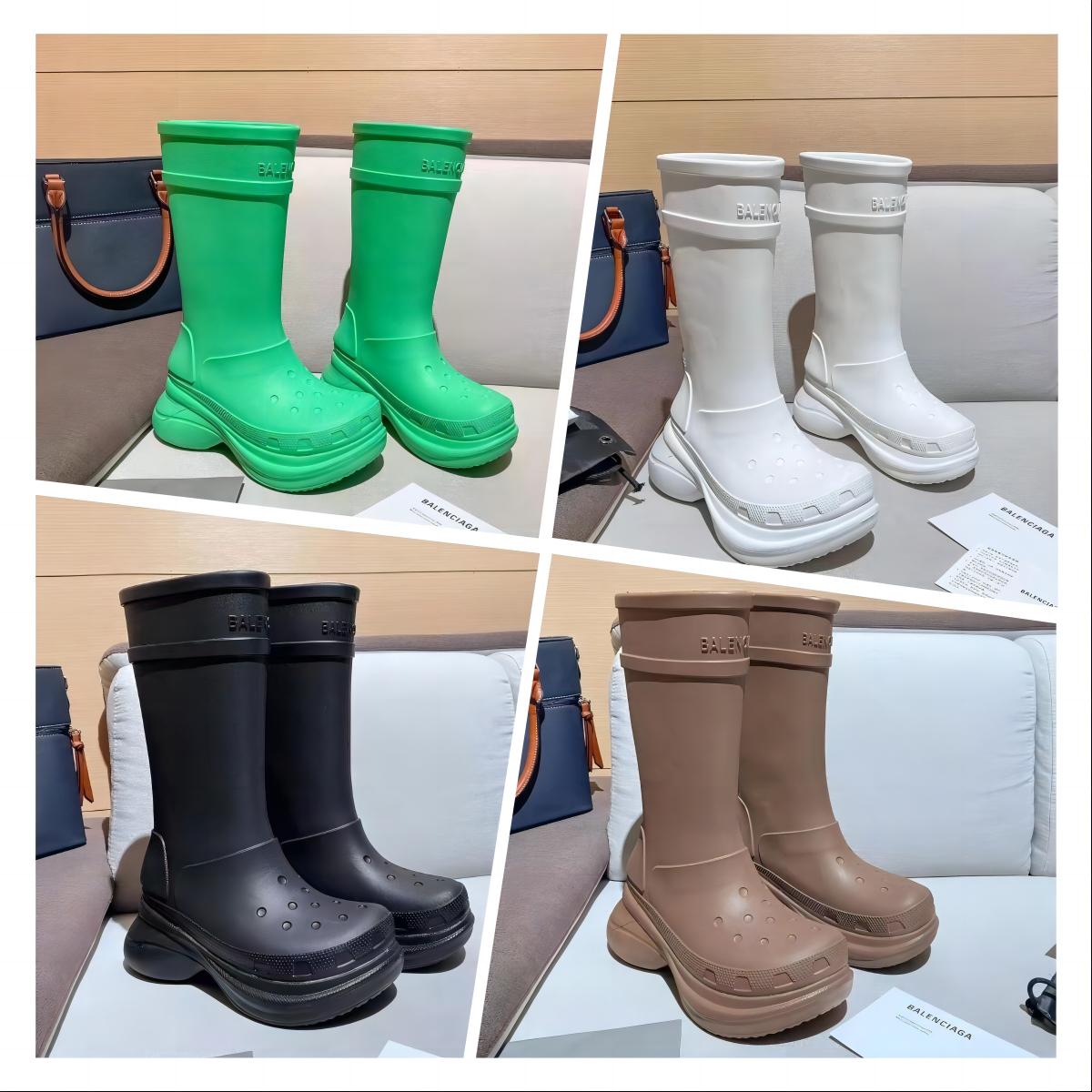 Luxury Paris Croc Arch EVA Rubber boots women shoes brown bright pink white black green fashion outdoor boot winter high designer booties EUR 35-42
Luxury Paris Croc Arch EVA Rubber boots women shoes brown bright pink white black green fashion outdoor boot winter high designer booties EUR 35-42