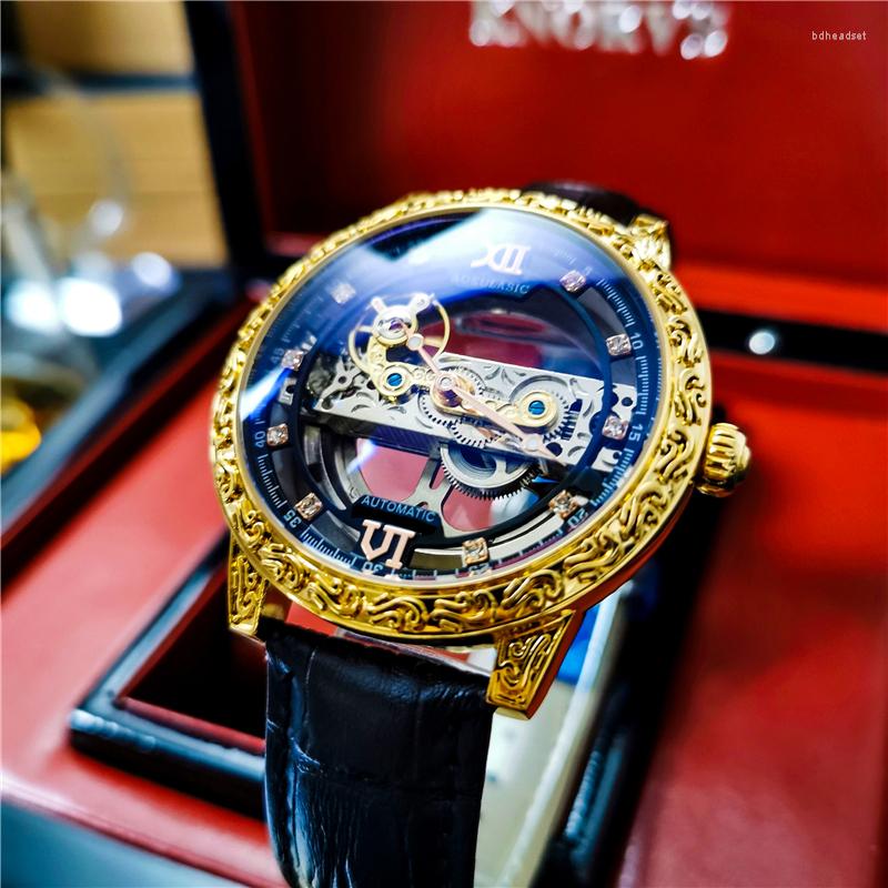 Wristwatches AOKULASIC Fashion Automatic Mechanical Watches Mens Classic Design Hollow Business Waterproof Watch Men 2022, Black
Wristwatches AOKULASIC Fashion Automatic Mechanical Watches Mens Classic Design Hollow Business Waterproof Watch Men 2022, Black