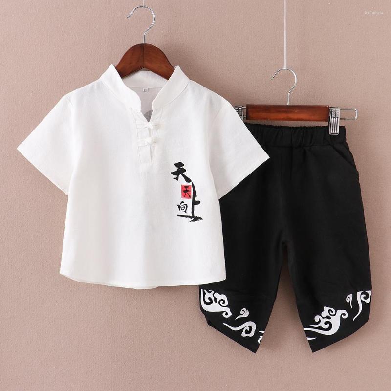 Ethnic Clothing Boys' Tang Hanfu Chinese Style Summer Retro Short Sleeve Shorts Two Piece Set 
Ethnic Clothing Boys' Tang Hanfu Chinese Style Summer Retro Short Sleeve Shorts Two Piece Set