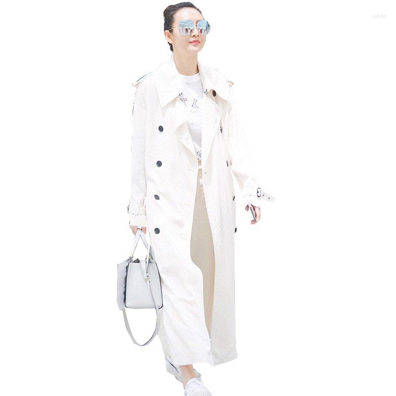 Women' Trench Coats 2022 Elegant Women Autumn Windbreaker Large Size Loose Slim Long Coat Temperament Lady Street All-match Casual F008, Black
Women' Trench Coats 2022 Elegant Women Autumn Windbreaker Large Size Loose Slim Long Coat Temperament Lady Street All-match Casual F008, Black
