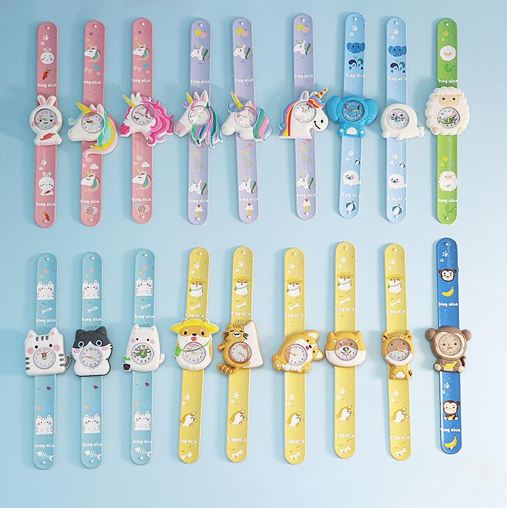 Cute Fashion Cartoon Children Watch Baby Learn Time Toy Unicorn Animal Kids Colorful band Slap Watches Boys Girls Christmas Gift for Kid, Leave a message about pattern number
Cute Fashion Cartoon Children Watch Baby Learn Time Toy Unicorn Animal Kids Colorful band Slap Watches Boys Girls Christmas Gift for Kid, Leave a message about pattern number