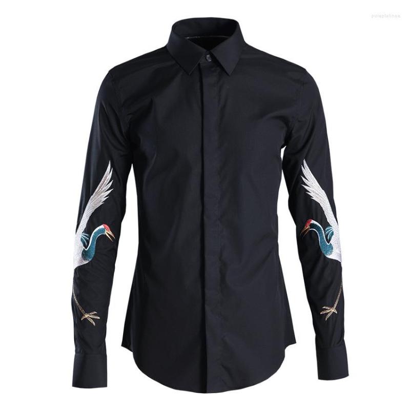 Men's Casual Shirts Chinese Style Embroidery Men's Shirt Long Sleeve Slim Fit Business Formal Dress Streetwear Social Party Tuxedo, White
Men's Casual Shirts Chinese Style Embroidery Men's Shirt Long Sleeve Slim Fit Business Formal Dress Streetwear Social Party Tuxedo, White