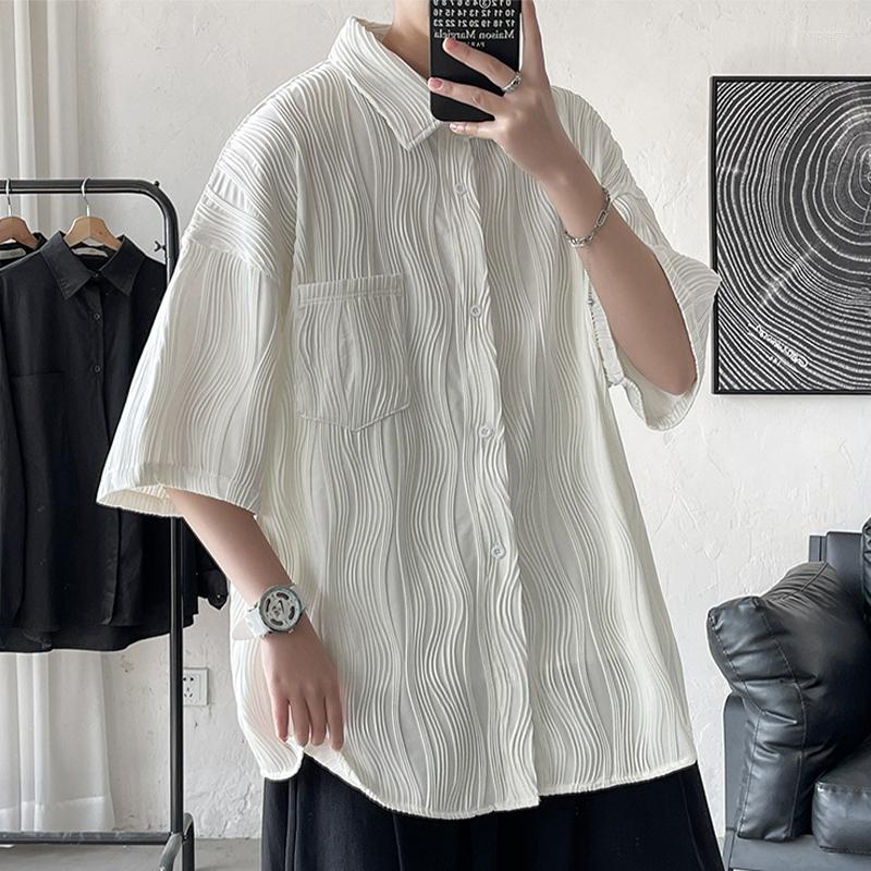 Men's Casual Shirts 2022 Summer Large Size Pleated POLO Collar Short-sleeved Shirt Men's Ins Tide Brand Thin Elastic Loose 4XL 5XL, Black
Men's Casual Shirts 2022 Summer Large Size Pleated POLO Collar Short-sleeved Shirt Men's Ins Tide Brand Thin Elastic Loose 4XL 5XL, Black