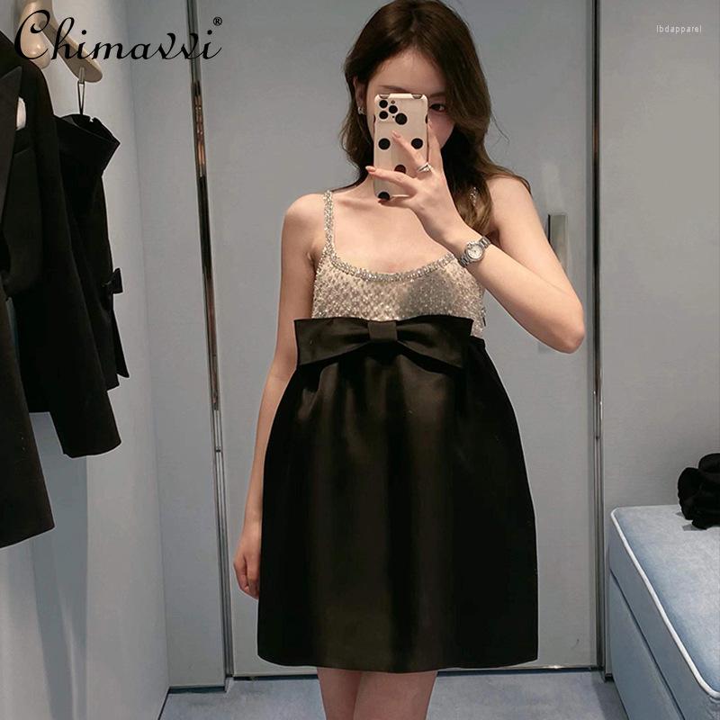 Casual Dresses 2022 Spring/Summer Diamond-Embedded Fake Two-Piece Dress Women' Fashion Slim-Fit Bow Short For Ladies, Black
Casual Dresses 2022 Spring/Summer Diamond-Embedded Fake Two-Piece Dress Women' Fashion Slim-Fit Bow Short For Ladies, Black