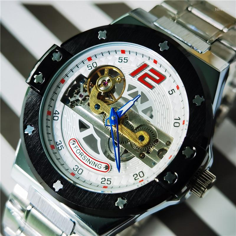 Wristwatches Forsining Men Unique Automatic Mechanical Watches Transparent Bridge Silver Race Car Army Stainless Steel Belts Sport, Silver white
Wristwatches Forsining Men Unique Automatic Mechanical Watches Transparent Bridge Silver Race Car Army Stainless Steel Belts Sport, Silver white