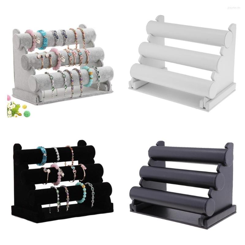 Jewelry Pouches 3 Tier Hard Display Stand Holder Bracelet Chain Bangle Watch T-bar 2 Colors
Jewelry Pouches 3 Tier Hard Display Stand Holder Bracelet Chain Bangle Watch T-bar 2 Colors