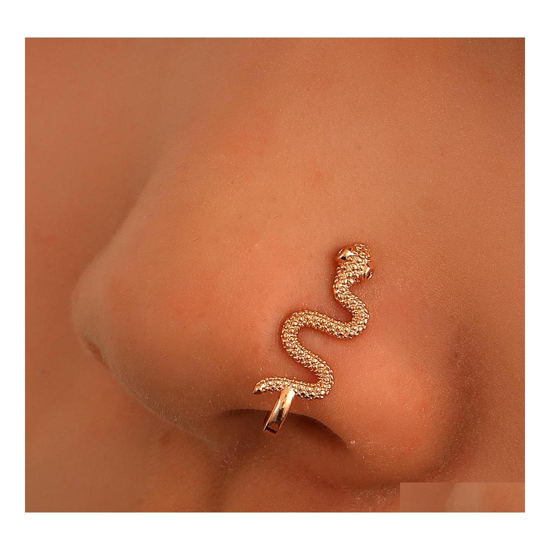 Nose Rings Studs Piercing Jewelry For Women Copper Nose Ring Nail Exaggerated Simple Ushaped Nonperforated Sanke Clip Drop Delivery Dhfvp
Nose Rings Studs Piercing Jewelry For Women Copper Nose Ring Nail Exaggerated Simple Ushaped Nonperforated Sanke Clip Drop Delivery Dhfvp