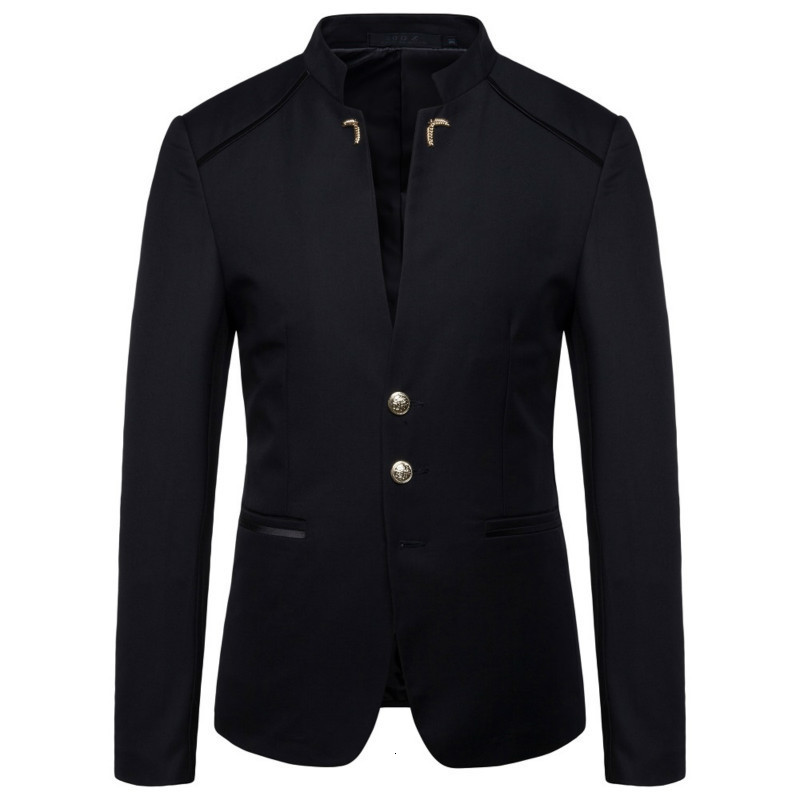 Men's Suits Blazers Spring Fashion Button Decorative Blazer Coat Chinese Style Slim Fit Stand Collar Solid Color Suit Jacket 221201, Black3
Men's Suits Blazers Spring Fashion Button Decorative Blazer Coat Chinese Style Slim Fit Stand Collar Solid Color Suit Jacket 221201, Black3