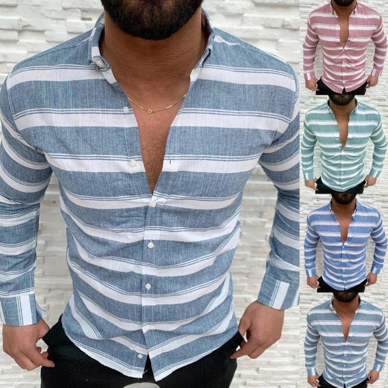 Men's T Shirts 2022 Stylish Casual Long Sleeve Lapel Men Shirt Soft Striped Print Buttons Closure Autumn Streetwear, Blue
Men's T Shirts 2022 Stylish Casual Long Sleeve Lapel Men Shirt Soft Striped Print Buttons Closure Autumn Streetwear, Blue